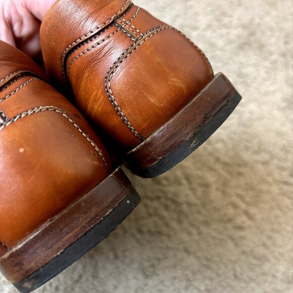 TOD'S $750 Brown Leather Wingtip Brogues‎ Size 39 EU Men's 9 Lace-Up Dress Shoes - Picture 7 of 16